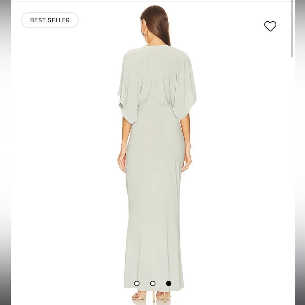 NWT Norma Kamali Obie Gown in Dried Sage XS Revolve - Picture 5 of 15